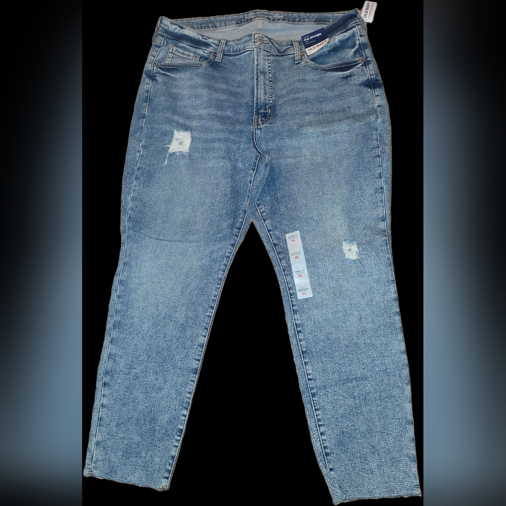 Old Navy Women's Straight Leg Jeans - Light Blue